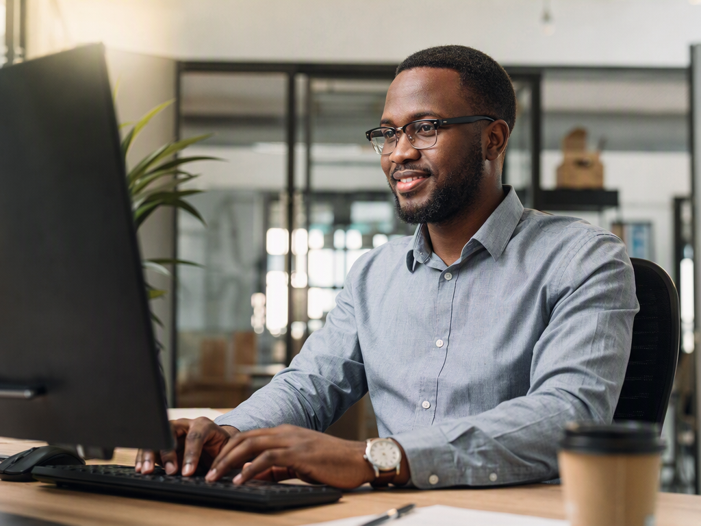 Young professional employed after training